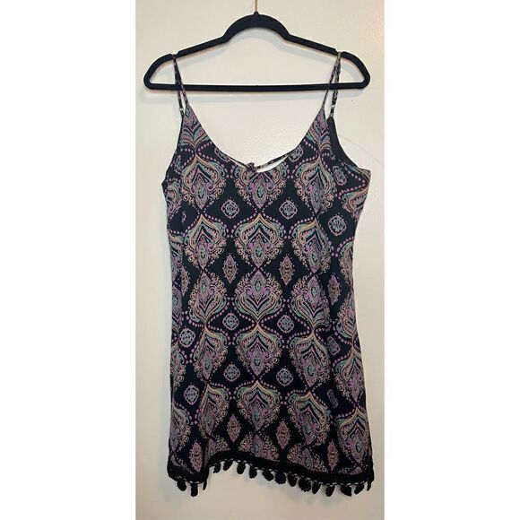 Altar'd State Black Size Medium Low Back Sleeveless Boho mini Dress size L NWT - Picture 1 of 12